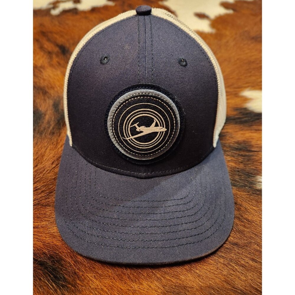 Gulfstream Aircraft Navy Blue & White Mesh SnapBack Baseball Hat EXCELLENT
